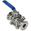 Sanitary 3-Piece Manual Tri-clamp Non Resort Ball Valve