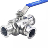 Hygienic Stainless Steel Clamped 3-Way Ball Valve