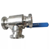 Sanitary Threaded 3 Way Ball Valve T/L port 