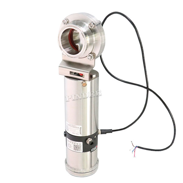 Sanitary Pneumatic Butterfly Valve Actuator With Tri-Clamp Ends