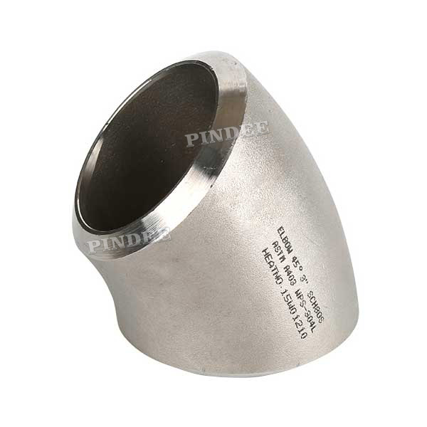 Stainless Steel Butt Weld 45 Degree Elbow (Long,Short) SCH5S,SCH10S,SCH40S,SCH80S